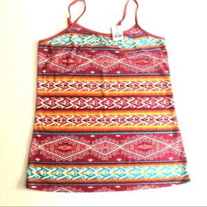 Wet Seal Womens Basic Print Spaghetti  Strap Tank Sz L